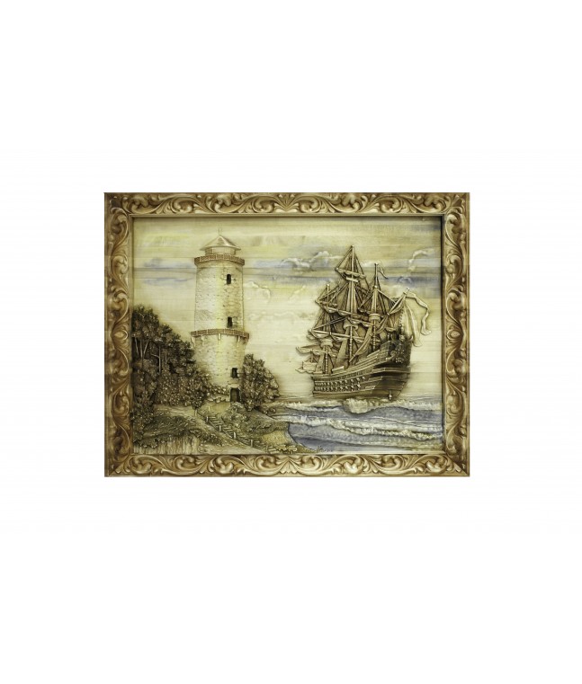 Панно «Корабль у маяка»