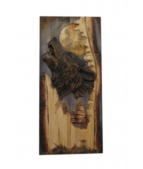 Панно «Волк в дереве»