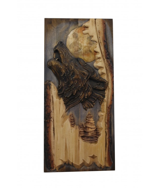 Панно «Волк в дереве»